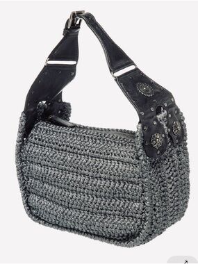 Carrie Forbes made in Italy mini bag with leather and silver detailing hardware